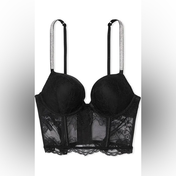 NWT Victoria’s Secret Very Sexy Bombshell Shine Strap Push-Up Corset Set - Picture 2 of 9